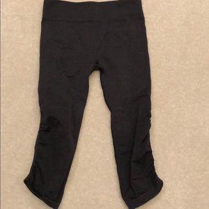 Girls Dark Grey Cropped Ivivva Leggings